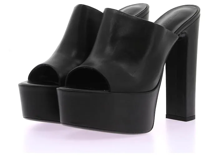 Autre Marque TONY BIANCO Mules y zuecos T.US 7.5 Cuero Negro 