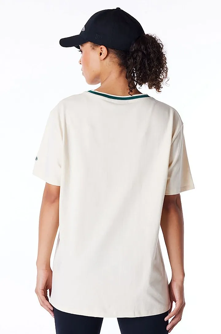 camisa New Era Graphic MLB New York Yankees - Light Creme/Navy - women´s