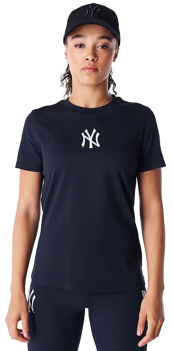 camisa New Era League Essential Regular MLB New York Yankees - Black/White - women´s