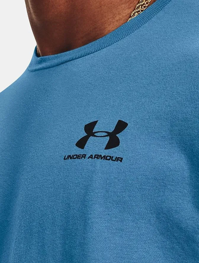 camisa Under Armour Sportstyle Left Chest - Cosmic Blue/Black - men´s