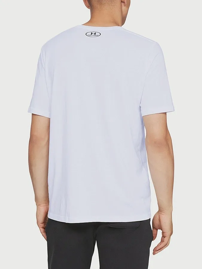 camisa Under Armour Sportstyle Left Chest - White/Black - men´s