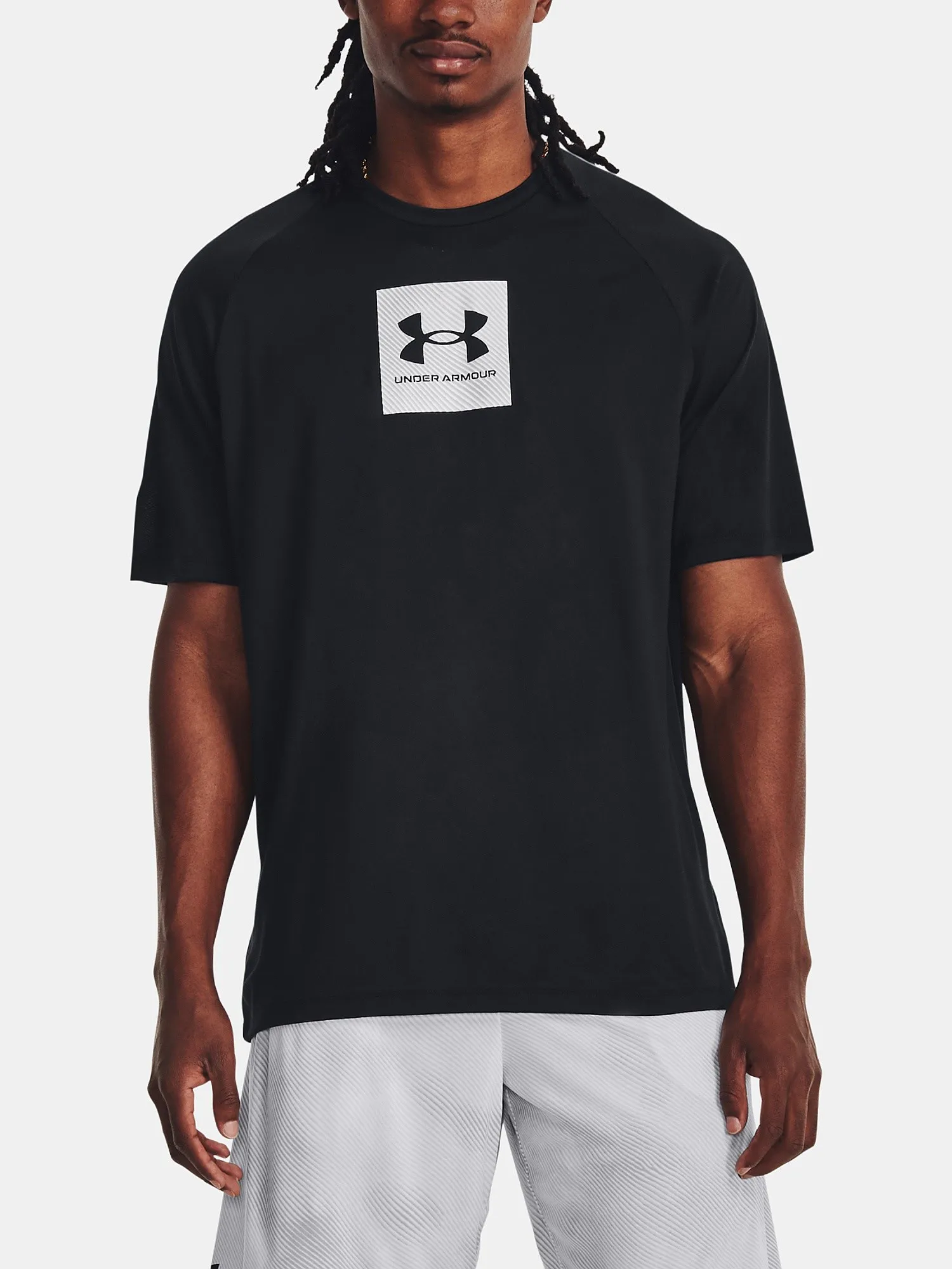 camisa Under Armour Tech Print Fill - Black/White - men´s