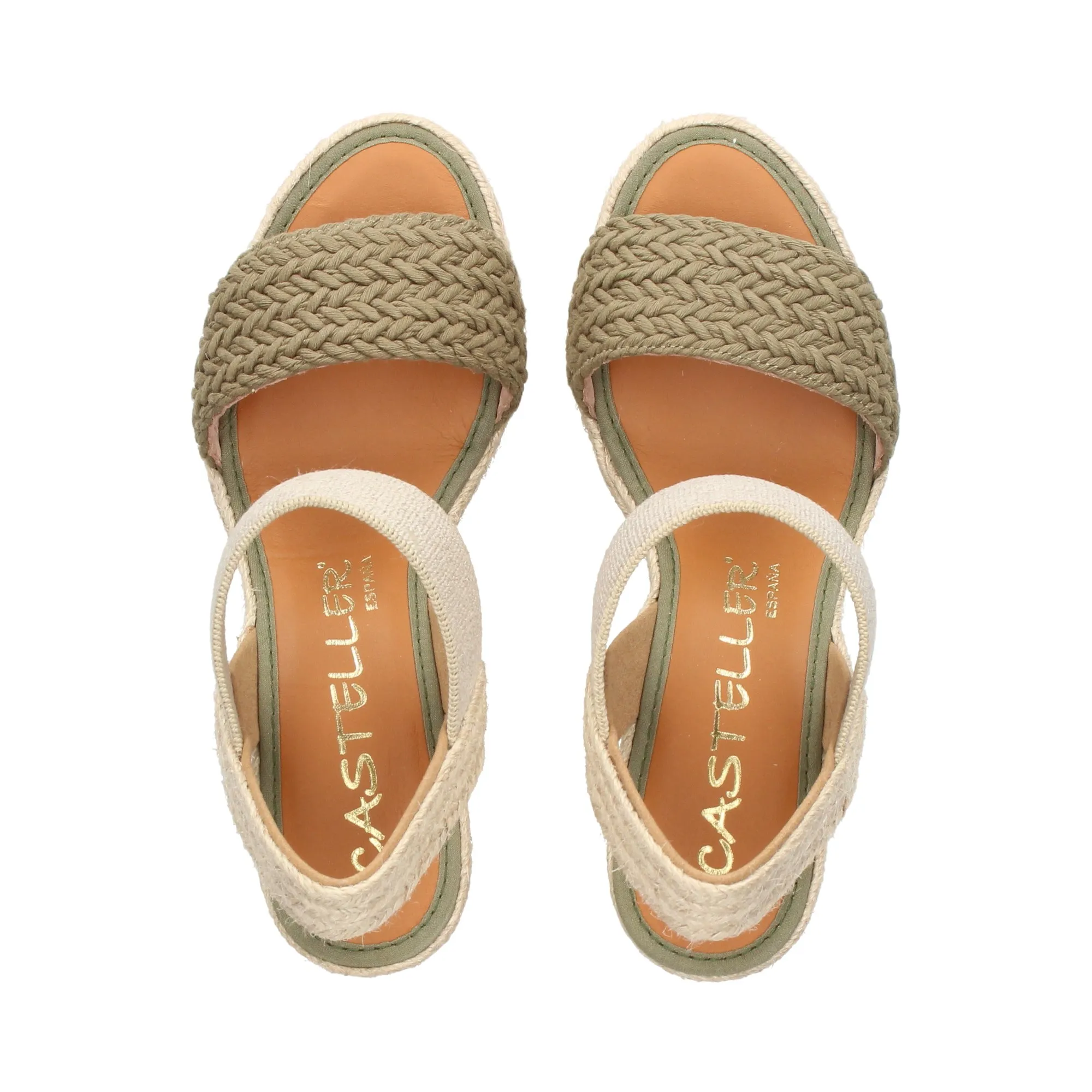 CASTELLER Sandalias cuña de Mujer KAKI
