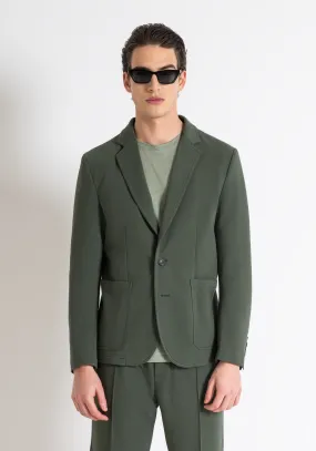 CHAQUETA «ANOUK» SLIM FIT EN SARGA DE MEZCLA DE ALGODÓN