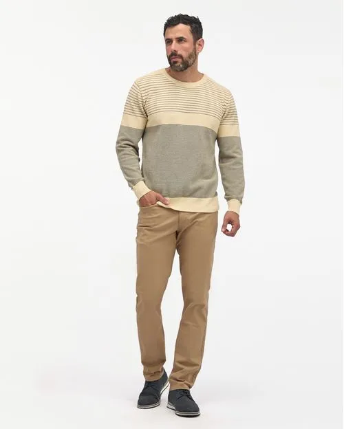 Chompa Hombre Jhair Crema Pastel