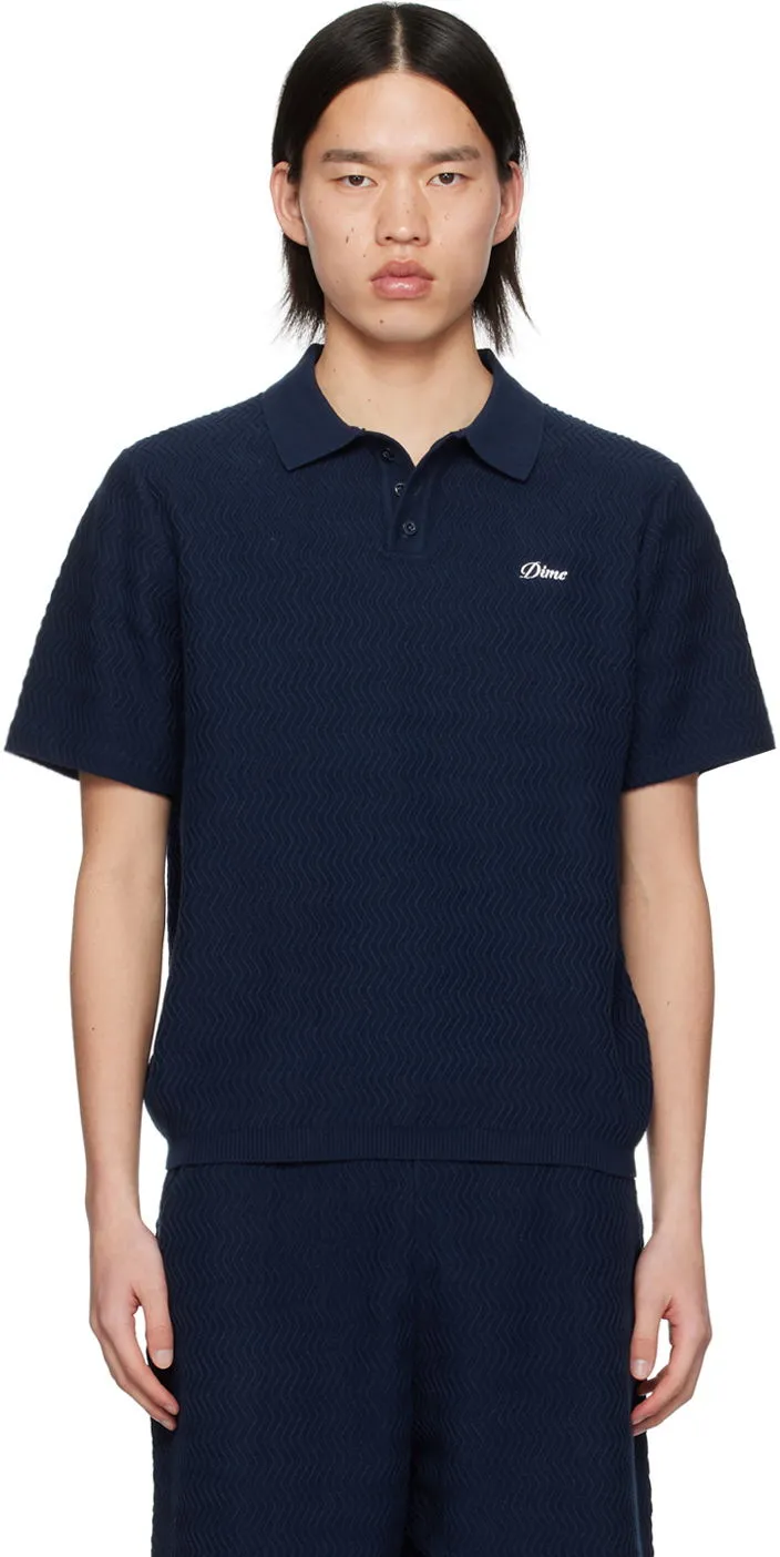 Dime Navy Wave Polo