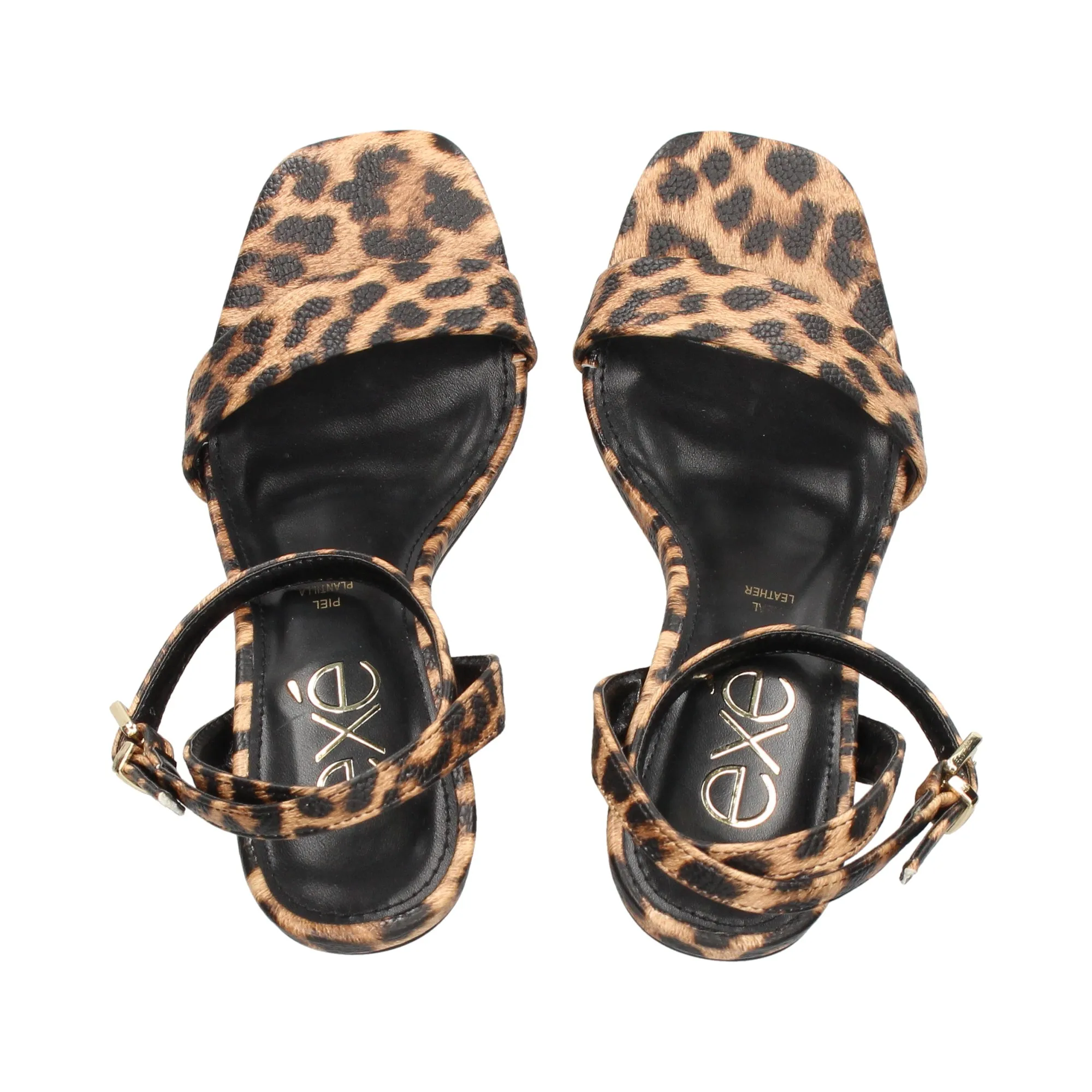 EXE Sandalias cuña de Mujer LEOPARDO
