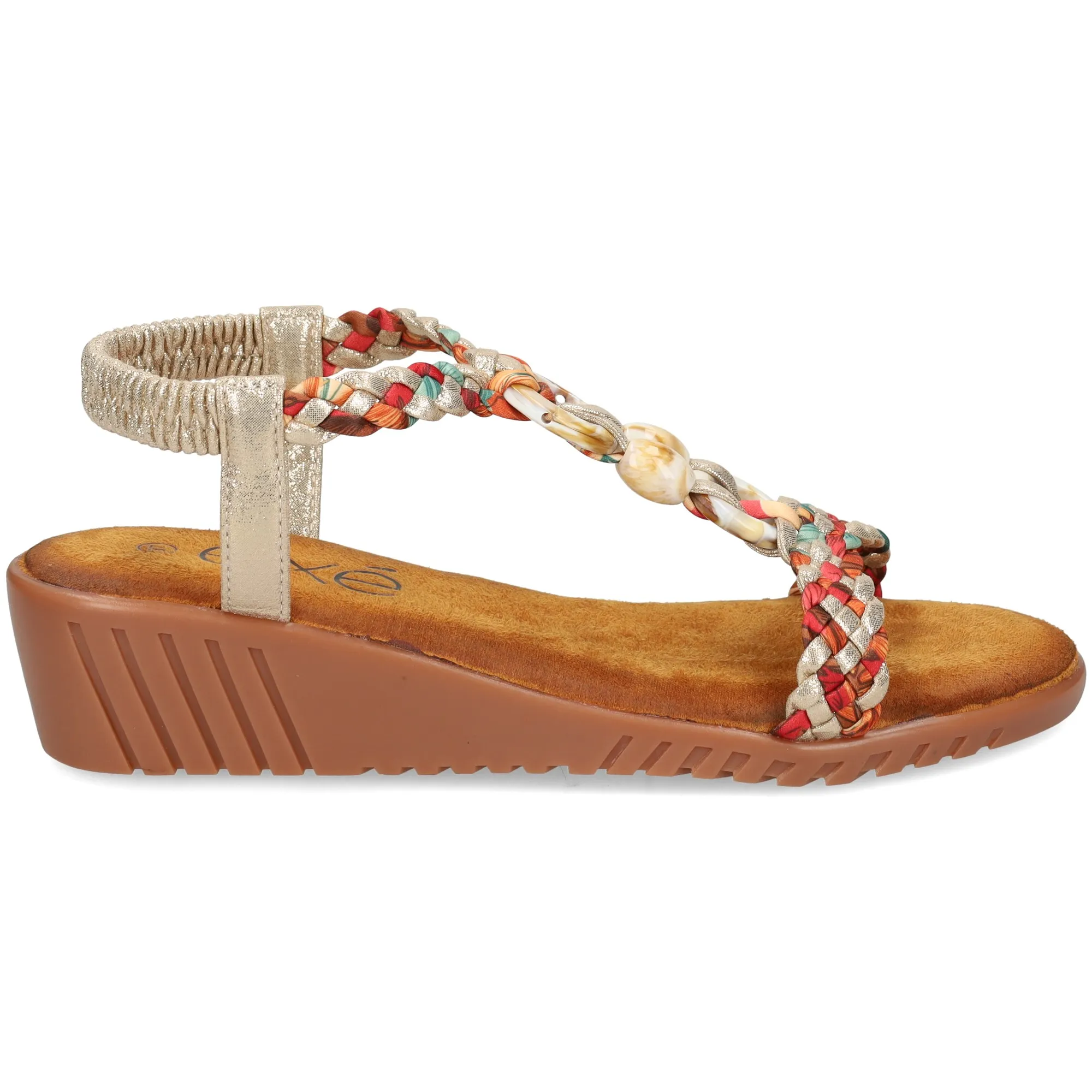 EXE Sandalias cuña de Mujer ORO