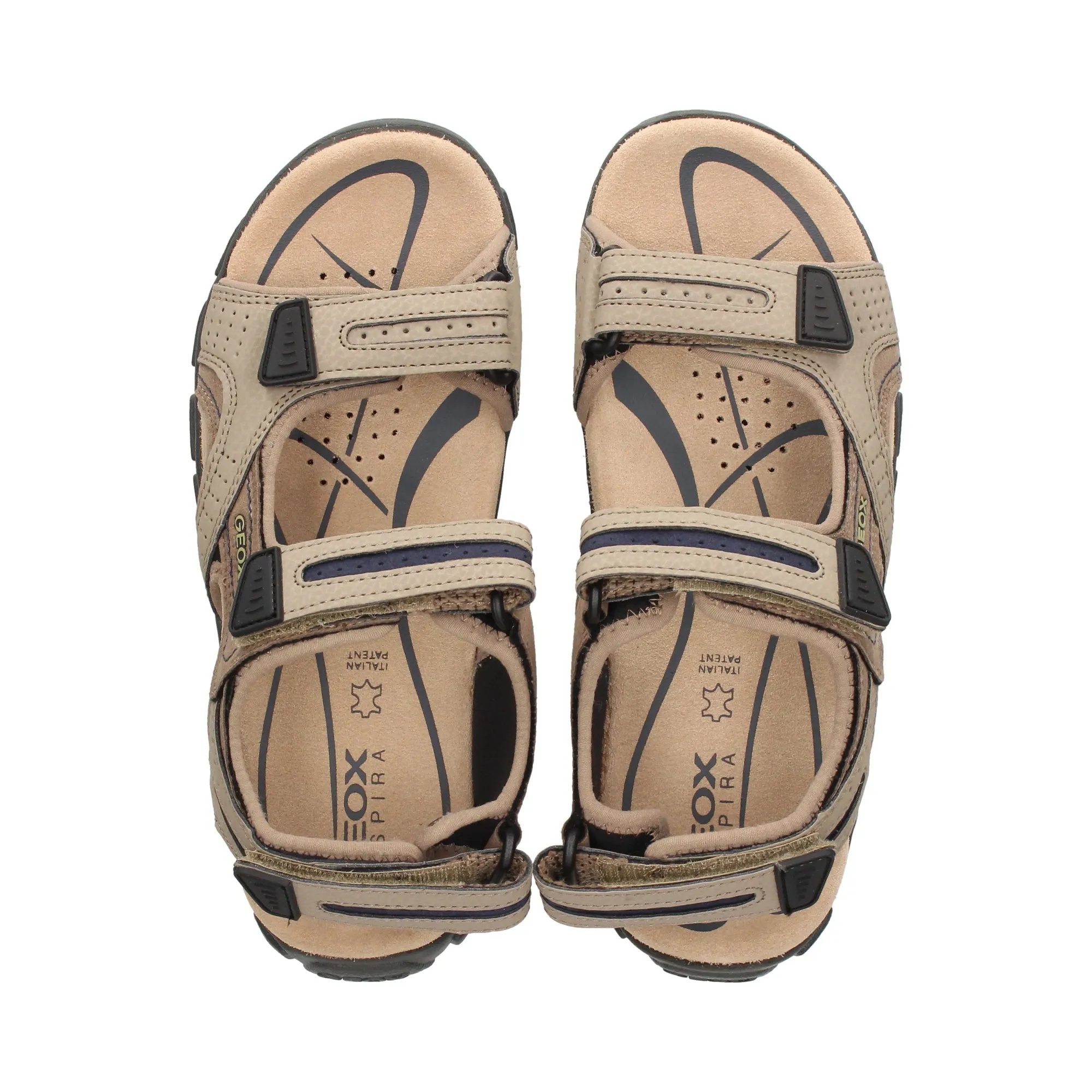 GEOX Sandalias de Hombre C0829 SAND/NAVY