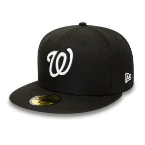 Gorra New Era Washington Nationals MLB Black and White 59FIFTY Fitted