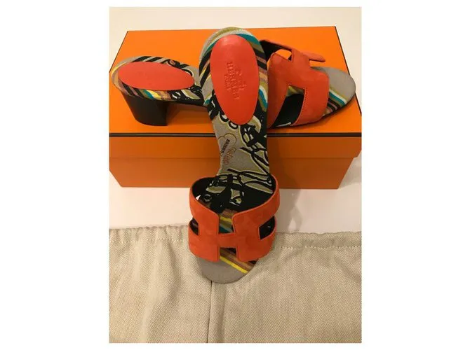 HERMÈS: Sandalias / Mules modelo "OASIS" Talla 40 Multicolor 