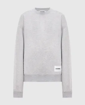Jil Sander Gray sweatshirt with logo patch
