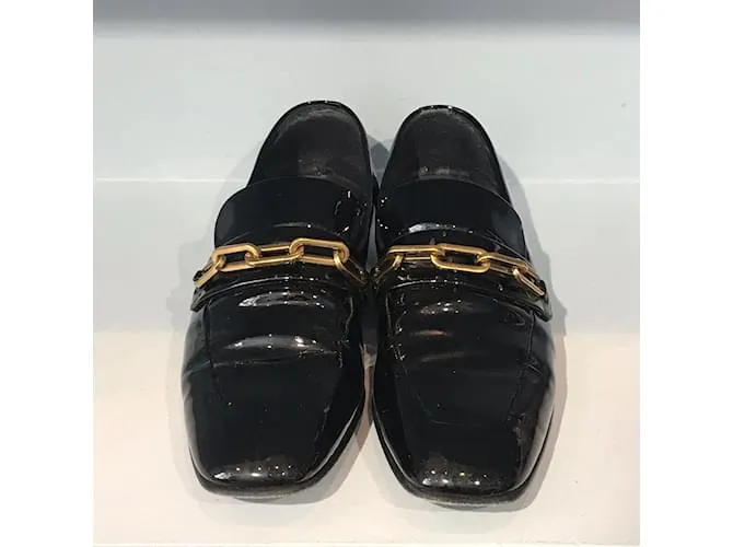 JIMMY CHOO Mules y zuecos T.UE 38.5 Charol Negro 