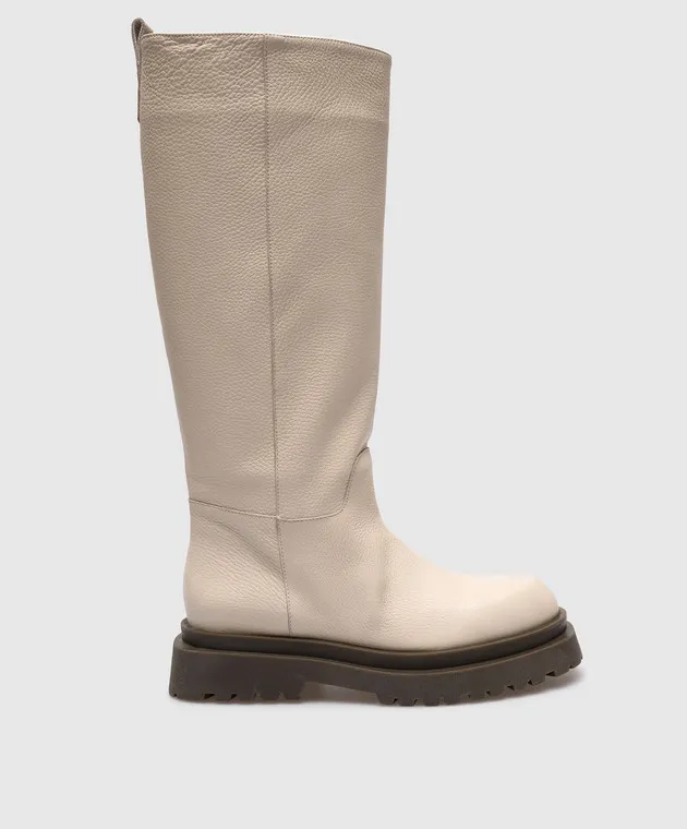 Laura Bellariva Beige leather boots