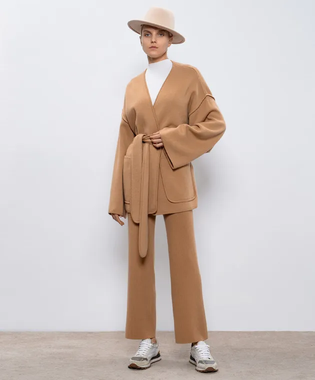 LISA YANG Brown cashmere heather pants