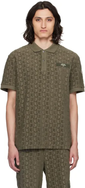Moncler Khaki Monogram Polo