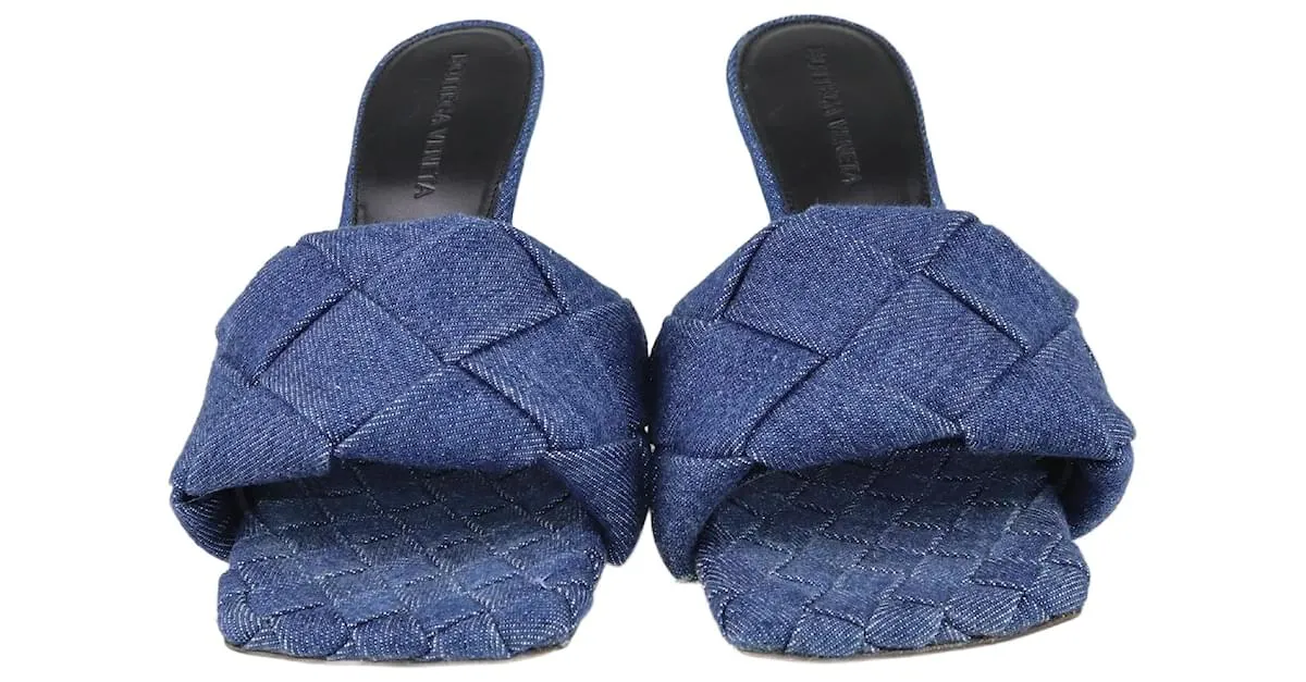 Mules Lido de mezclilla azul de Bottega Veneta 