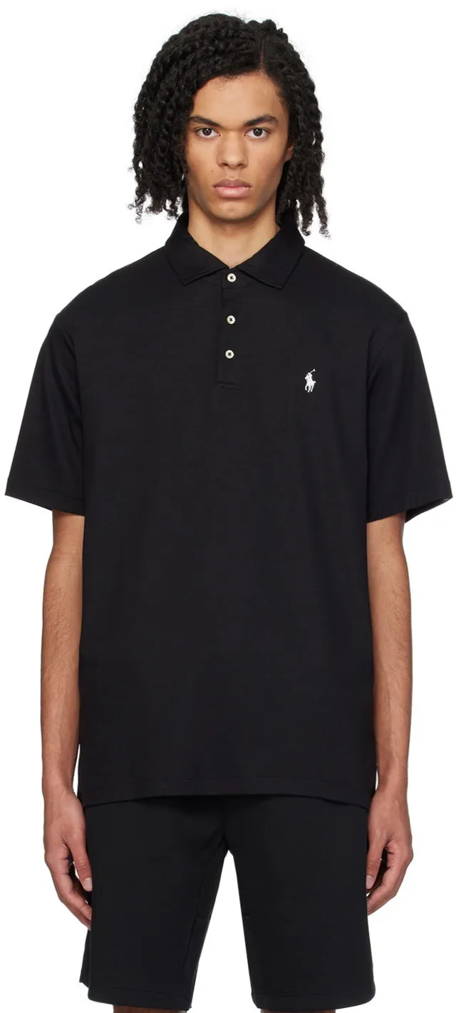 Polo by Ralph Lauren Black Embroidered Polo