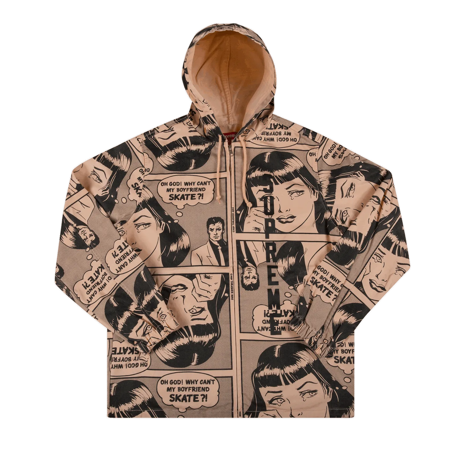 Supreme Thrasher Boyfriend Hooded Zip Up Jacket