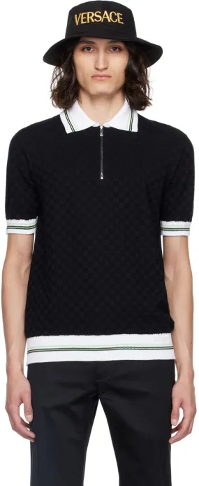 Versace Black & White Contrasto Polo