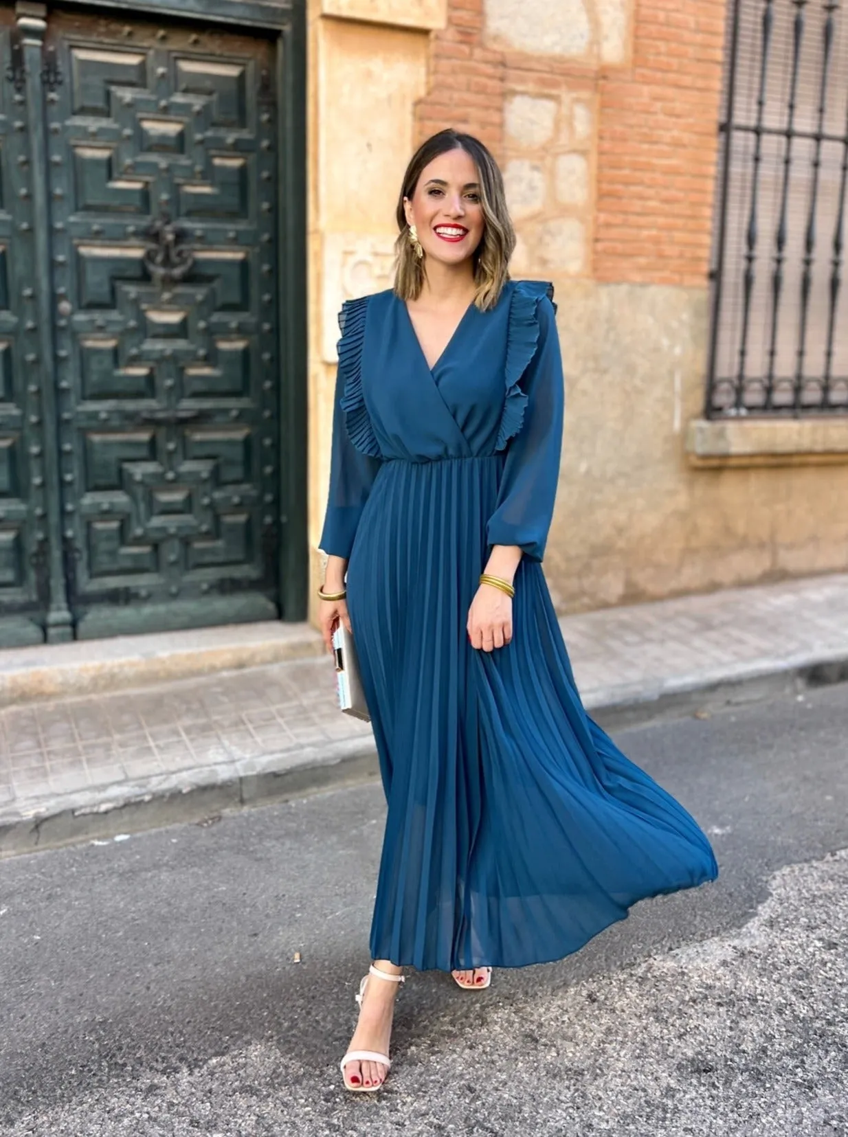 vestido plisado